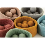 Earth Tones Balls & Bowl Set of 6 - Modern Teaching Aids NZ