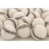 Fair Trade - Loose Parts White Felt Balls - 20  Pieces - Modern Teaching Aids NZ