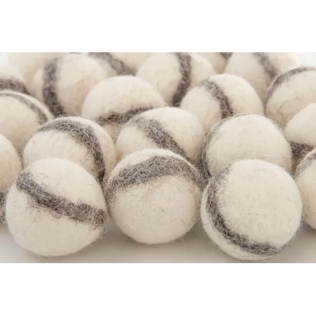 Fair Trade - Loose Parts White Felt Balls - 20  Pieces - Modern Teaching Aids NZ