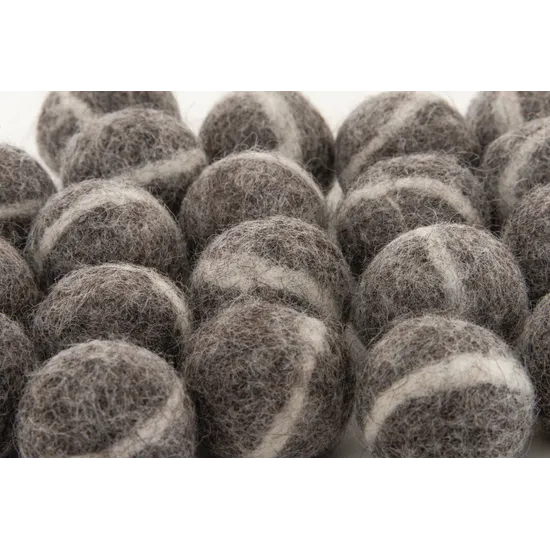 Fair Trade - Loose Parts Grey Felt Balls - 20  Pieces - Modern Teaching Aids NZ