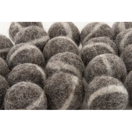 Fair Trade - Loose Parts Grey Felt Balls - 20  Pieces - Modern Teaching Aids NZ