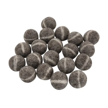Fair Trade - Loose Parts Grey Felt Balls - 20  Pieces - Modern Teaching Aids NZ