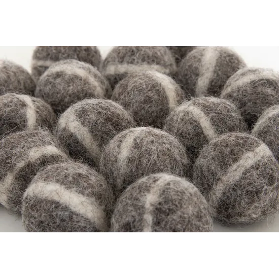 Fair Trade - Loose Parts Grey Felt Balls - 20  Pieces - Modern Teaching Aids NZ