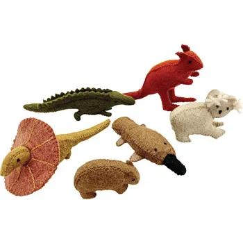 Felt Australian Animals 6 Pieces - Modern Teaching Aids NZ