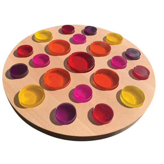 LG Mandala Lucite Pegs Hot Tone 21 Pieces