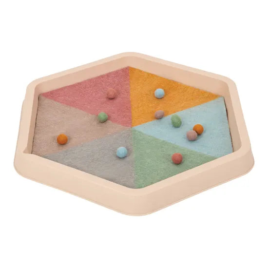 Felt Hex Mat - Earth - Modern Teaching Aids NZ