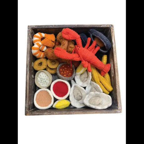 Felt Seafood Set  with Tray 34 Pieces - Modern Teaching Aids NZ