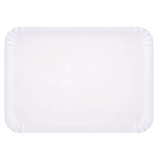 White Rectangle Paper Plates - Pack of 50