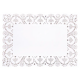White Rectangle Paper Doilies 35 cm - Pack of 50