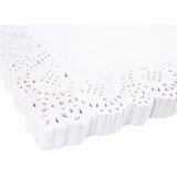 White Rectangle Paper Doilies 35 cm - Pack of 50