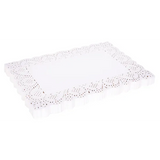White Rectangle Paper Doilies 35 cm - Pack of 50