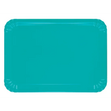 Coloured Rectangle Paper Plates - Pack of 50