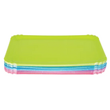 Coloured Rectangle Paper Plates - Pack of 50