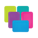 Coloured Rectangle Paper Plates - Pack of 50