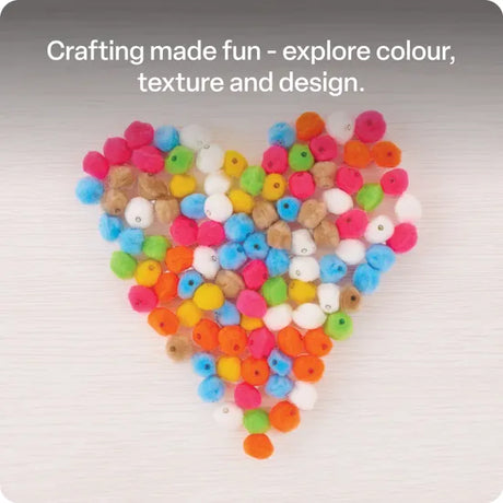 Assorted Coloured Pom Pom Beads 2 cm - Pack of 100
