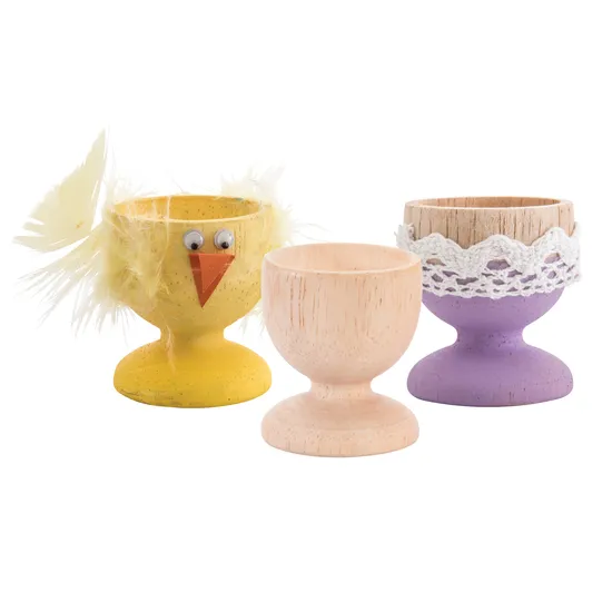 Wooden Egg Cups - Pack of 10 - Modern Teaching Aids NZ