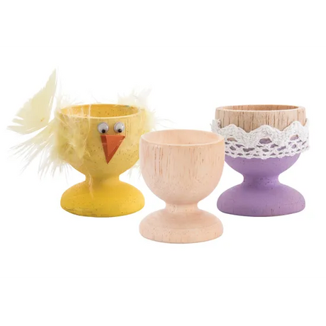 Wooden Egg Cups - Pack of 10 - Modern Teaching Aids NZ