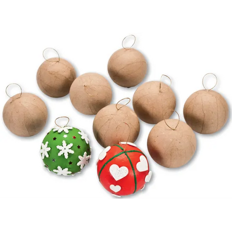 Christmas Papier Mache Ball - Pack of 10 - Modern Teaching Aids NZ