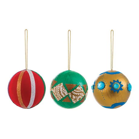Christmas Papier Mache Ball - Pack of 10 - Modern Teaching Aids NZ