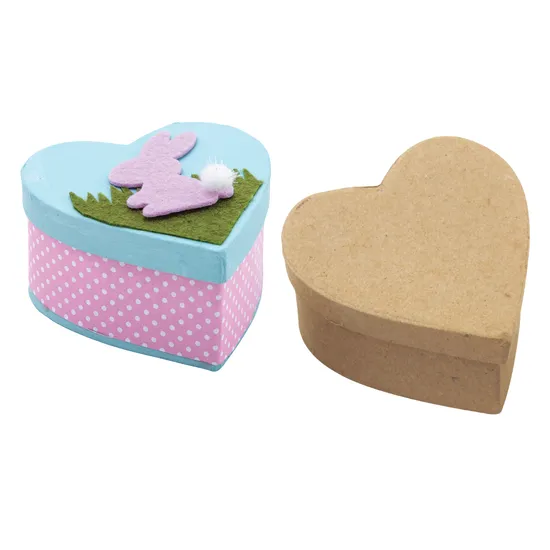 Papier Mache Boxes Heart - Pack of 6 - Modern Teaching Aids NZ