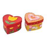 Papier Mache Boxes Heart - Pack of 6 - Modern Teaching Aids NZ