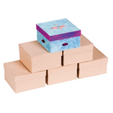 Papier Mache Square Boxes - Pack of 6 - Modern Teaching Aids NZ