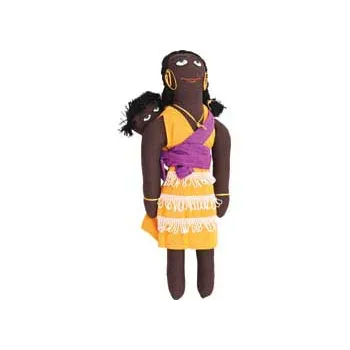 African Woman with Baby Doll - 47cm - Modern Teaching Aids NZ