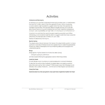 Paul Swan - My Word Book: Mathematics - Modern Teaching Aids NZ