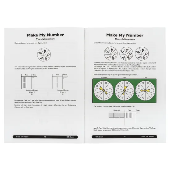 Base Ten Blocks Book - Dr Paul Swan - Modern Teaching Aids NZ