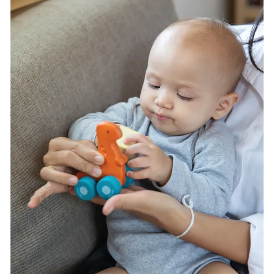 PlanToys - Dinosaur Car Set of 4 - Modern Teaching Aids NZ