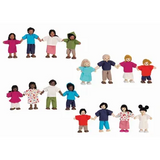 Plan Toys Doll Families - Diverse, Set of 4 - Modern Teaching Aids NZ