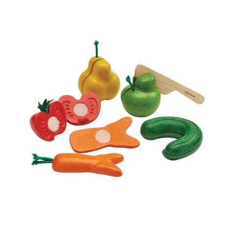 PlanToys - Wonky Fruit & Vegetables - Modern Teaching Aids NZ