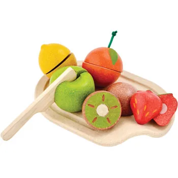 Plan Toys - Fruit & Veg Chopping Set of 2 - Modern Teaching Aids NZ
