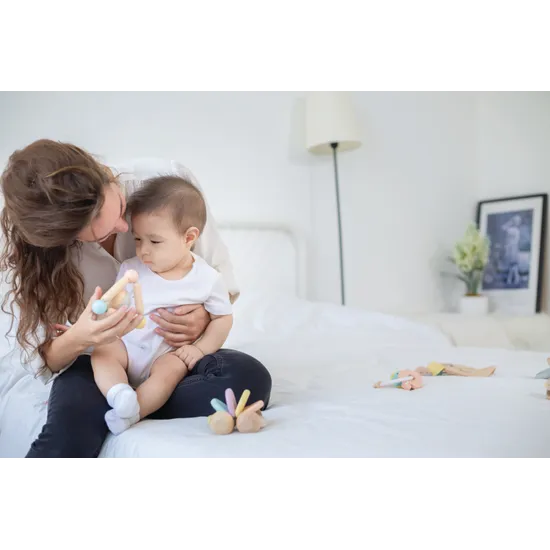 PlanToys - Triangle Clutching Toy Pastels - Modern Teaching Aids NZ