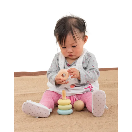 PlanToys - First Stacking Ring - Pastel - Modern Teaching Aids NZ