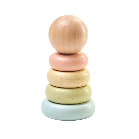 PlanToys - First Stacking Ring - Pastel - Modern Teaching Aids NZ