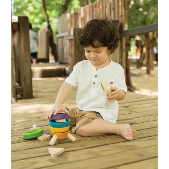 PlanToys - Stacking Rocket - Modern Teaching Aids NZ