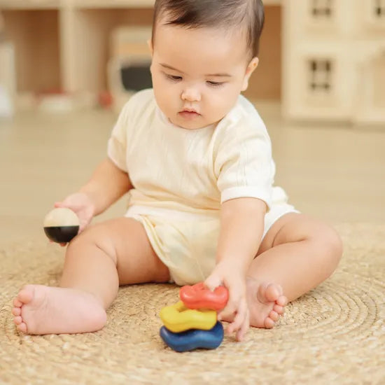 PlanToys Montessori-Inspired Ball & Wave Stacker