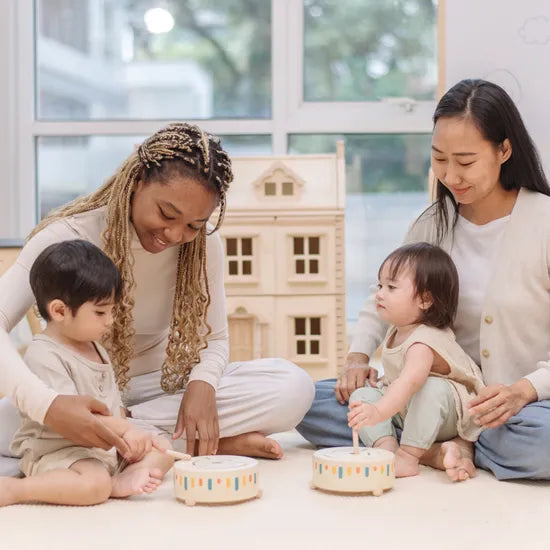 PlanToys Montessori-Inspired Wooden Sensory Drum