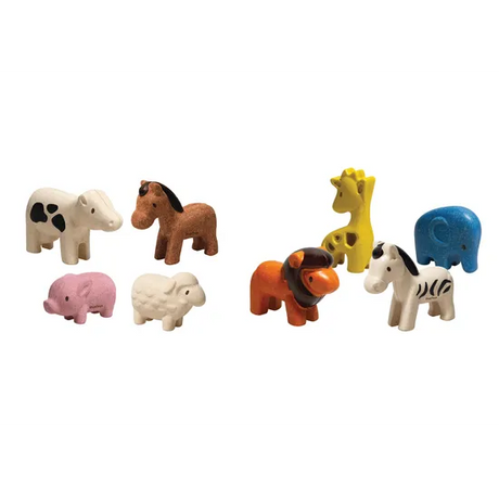PlanToys - Animals Set of 8 - Modern Teaching Aids NZ