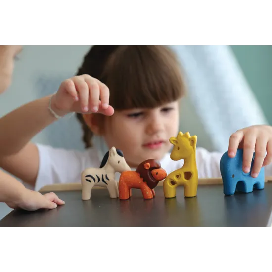 PlanToys - Wild Animals Set - Modern Teaching Aids NZ