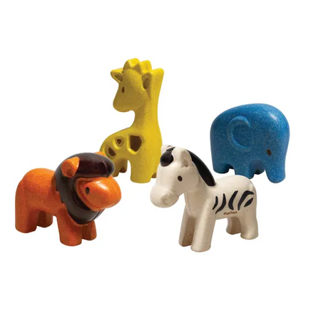 PlanToys - Wild Animals Set - Modern Teaching Aids NZ