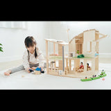 PlanToys - Green Dollhouse with Furniture - Modern Teaching Aids NZ