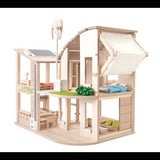 PlanToys - Green Dollhouse with Furniture - Modern Teaching Aids NZ