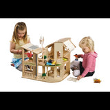 PlanToys - Green Dollhouse & Doll Family - Modern Teaching Aids NZ