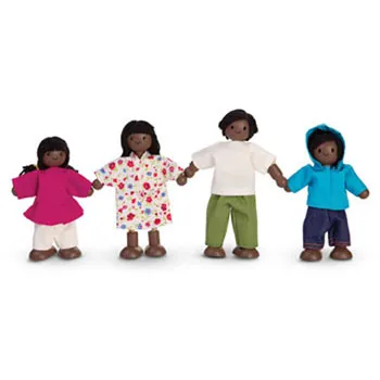 Plan Toys Doll Family - African American - Modern Teaching Aids NZ
