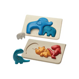 PlanToys - Chunky Animal Puzzles Set of 2 - Modern Teaching Aids NZ