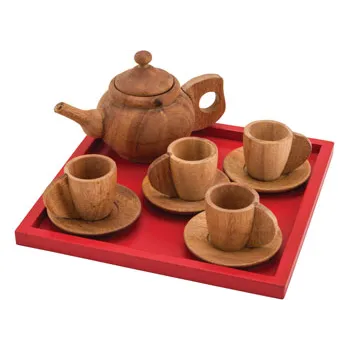 Wooden Tea Set - 11 Pieces - Modern Teaching Aids NZ