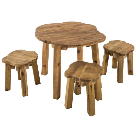 Tree Furniture - Round Table with 3 Stools - Modern Teaching Aids NZ