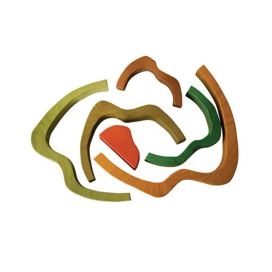 Mountain Stacking Blocks - 6 pieces - Modern Teaching Aids NZ